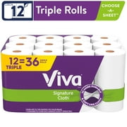 Viva Signature Cloth Paper Towels, 12 Triple Rolls
